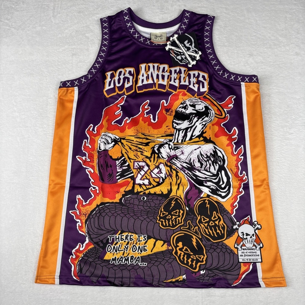 Brand X Los Angeles Lakers Kobe Bryant #8 Mamba Graphic Jersey Purple Size XL